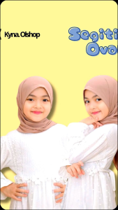 Hijab Anak - SEGITIGA OVAL 3-7 th / Jilbab Instan