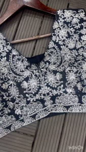 Stunning & Elegant Party Collections Ready - Wear Saree with Heavy Embroidery work (Pre-order : 2/3 Weeks Delivery) HR170824