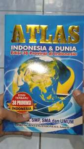 Buku Atlas Indonesia & Dunia Edisi 38 Provinsi di Indonesia (24×16cm) 62 Halaman