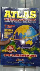 buku atlas indonesia dan dunia edisi 38 provinsi di indonesia A4(24×32cm)