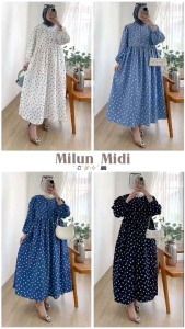 MILUN MIDI DRES crinkle