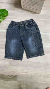 Quần Jean Lửng Quần Bò Cho Bé Trai Từ 25-50Kg Co Giãn Màu Xám Đen