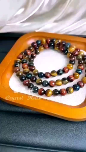 【现货】三色虎眼石 三圈 手串/项链 招财 · 勇气 · 防小人 能量水晶 Triple Tiger Eye Bracelet/Necklace