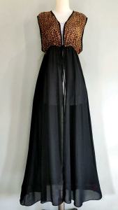 Long kardigan sifon corak premium
