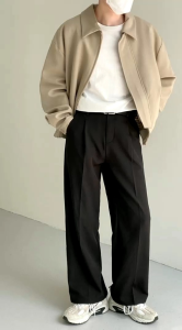 Sintsux - Vintage Jaket Bomber Boxy Katun Pria korean style