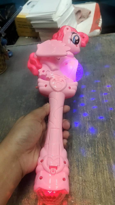 Enchanting Pony Magic Wand with Light and Sounds - Battery-Powered Interactive Toy for Kids