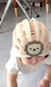 Mũ Bảo Hộ Đầu Cho Bé An Toàn Thoáng Khí Nón Bảo Vệ Đầu Bé Phong Cách Hàn Quốc Đáng Yêu Mũ Bảo Hiểm Cho Bé Tập Ngồi Xe