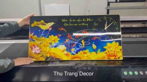 Đồng Hồ Treo Tường Tráng Gương "CÁ CHÉP" In UV 5D Cao Cấp