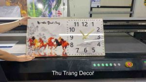 Đồng Hồ Treo Tường "MÃ ĐÁO THÀNH CÔNG" In UV 5D Cao Cấp Phong Cách Hiện Đại Sang Trọng