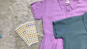 HTP Kids Girls Soft Linen Dress | Kids Frill-Trimmed Dress