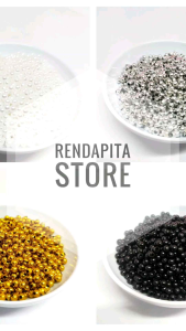 Mutiara Payet 3mm Per 20 Gram/Manik Bulat Ringan/Mote Kebaya Gaun Gamis/Manik Kerajinan Termurah/Manik Mote Kecil