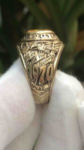 Nhẩn Mỹ quân đội 1970 đá thiên nhiên-đồng hội vàng