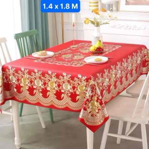 KHĂN TRẢI BÀN 3D 1M4 X 1M8 HOẠ TIẾT NỔI BẰNG NHỰA KHÔNG THẤM NƯỚC- BÀN CHỮ NHẬT TO-SỈ INBOX SHOP