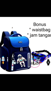 Tas Ransel Anak Laki-laki ASTRONOT tas ransel sekolah free waistbag jam tangan tas anak