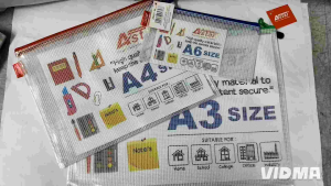 Astar soft mesh zipper bag A6/A4/A3 size for school office storage and document presentation. Suitable for home school college office and study.