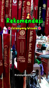 ( 2 Lapis ) Selempang Wisuda Kalung Custom Beludru Premium