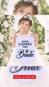 Size: 11 x 14 inches l Wedding Banner | Here Comes the Bride | Groom