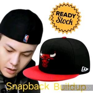 Topi Snapback Pria Buildup Logo Bordiran Distro Caps Baseball Casual Import Luar Negri Korean Style Keren Bahan Flexibel Fashion Cowok Korea Kekinian Viral Terbaru Hip-hop street sport Outdoor Anti Panas Matahari