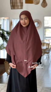 Size XL Khimar Mawar Crinkle Airflow Premium 2 Layer | Jilbab instan Mawar Cringkle Airflow Premium double layer Antika