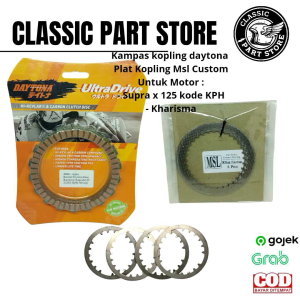 Kampas Kopling Daytona dan Plat Kopling untuk Motor Supra X 125 Kharisma Kode KPH