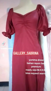 Yuma // dress natal jumbo// dress bigsize pesta Korean style