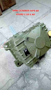 AMW Gearbox WPO 80 / WPX 80 Tipe 80 Ratio 10-60 Lengkap Worm Gear Speed Reducer Pengurang Kecepatan DInamo Mesin Dll Rasio Pengurangan 10-60 - Lazada
