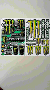สติ๊กเกอร์แต่งรถ สติ๊กเกอร์รถซิ่ง สติ๊กเกอร์รถมอเตอร์ไซค์ สติ๊กเกอร์หมวกกันน็อค - Monster-3