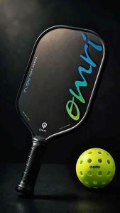 OMRI FLOW Core Series Pickleball Paddle - 16mm Thermoformed Raw Toray T700 Carbon Fiber - Gen 3 PP Honeycomb + Edge Foam Core - Hybrid - 220g / 7.76oz - Ocean