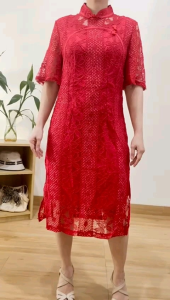 ●ECLAIRE● 003 Dress Lace Brokat Cheongsam CNY Imlek Lenny Premium