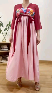 ●ECLAIRE● 003 Dress Maksi Maxi Sifon Chiffon Hanfu Imlek Lunar CNY Pesta Kondangan Malam Resmi anggun Etnik Import gxooz