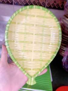 Dĩa nhựa giả tre dĩa nhựa melamine hình chiếc lá Fataco cao cấp