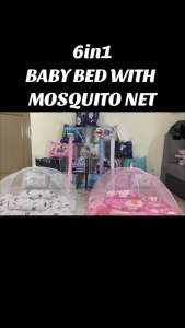 BABY CRIBSET BED WITH MOSQUITO NET ( 5 in 1 + FREE ) HIGAAN NG BABY NA MAY KULAMBO net for baby
