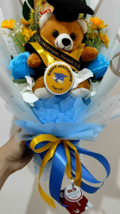 Buket Coklat Wisuda Bisa Custom Nama | Buket Boneka | Buket Wisuda | Buket Bunga Artificial