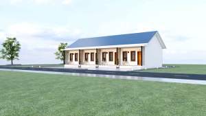 แบบบ้านพักอาศัยรวมจั่ว 1 ชั้น