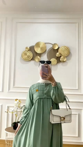 SAHIYA DRESS/Gamis Kekinian Bahan Pololinen/Gamis Remaja Muslimah