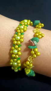 GELANG MANIK BRACELET BEADS BUNGA DAISY BATU ALAM HADIAH ANNIVERSARY BIRTHDAY SEMPRO WISUDA VALENTINE BY LOVELY.CRAFT