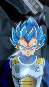 Kaos Dragon Ball Super Vegeta SSJ Blue ANM-204 Baju Anime Dragonball Warna Hitam Cotton Combed 24s