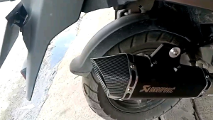 [BURGMAN 125/ AVENIS] ORIGINAL HEXA AKRAPOVIC PIPE + ELBOW + SILENCER & ACCESSORIES
