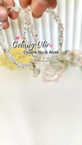 (Azzahra2616) Gelang Ulir Couple // Korean Bracelet Handmade Kristal Ceko Manik Payet Pita Kembar Dewasa Ibu Remaja Anak