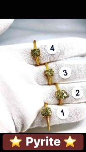 NATURAL PYRITE RINGS (  Stone of strenght and luck )