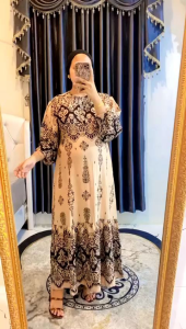 New Series Gamis Santai & Dress Rayon Etnik Matt Rayon Busui Friendly