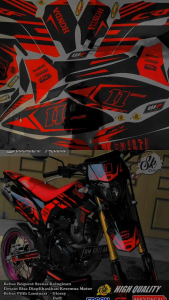 DECAL STICKER FULLBODY MOTOR CRF 150 L MERAH MERONA KEREN FREE REQUEST