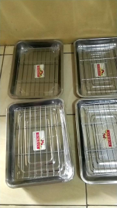 Nampan Peniris Minyak Dan Cooling Rak Bahan Stainless Steel atau Nampan Serbaguna