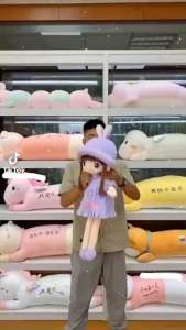 [KHO SỈ] 60cm Gấu Bông BÚP BÊ ĐỘI NÓN TAI THỎ Xinh Xắn-Chất Miniso Mềm Mịn-Hàng Nhập Cao Cấp