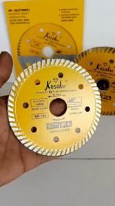 Kosoku Diamond Wheel NR 108 Turbo 105mm x 20mm - Mata Potong Berlian Super Tipis 1.2mm untuk Marmer Granit Beton - Dry & Wet Cutting - Kecepatan Maks 14.500 Rpm - Mata Gerinda Industri Berkualitas Tinggi