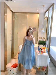 Daster Tanktop Tali Wanita Rayon Katun Impor/Dress Santai Polos Wanita/Piyama Tanktop Wanita/Baju Tidur Wanita Dewasa