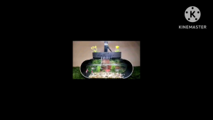 Aquarium mini LED Acrylic pipa PVC full set murah unik untuk ikan hias/cupang dengan air mancur "Rasyiq Aquatic"