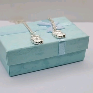 **Offer set**(P559)Original 925 silver necklace set(Necklace + pendant)Rantai leher + loket)