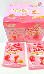 30pcs FILLED JAM CHEWY STRAWBERRY CANDY/loot bag fillers/paninda/giveaways/party favors.