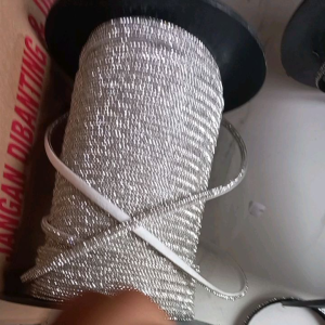 Tali ulir rhinestone/tali permata 3 baris sendal sepatu/diamond permata aksesoris sepatu tali ulir  payet tempel bros pin sendal heelskr3.